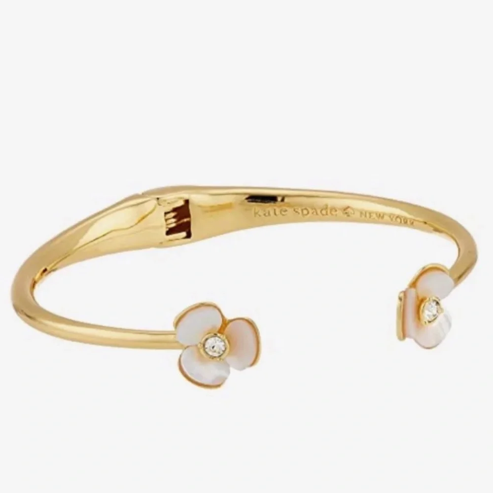 $78 Kate Spade disco pansy cuff bracelet - Picture 11 of 11